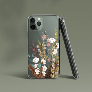 CUTE Colorful Flowers iPhone 15 Pro Case Clear / Celestes.Studio© / iPhone 15 Case Floral / Watercolor iPhone 14 Pro max Case Floral