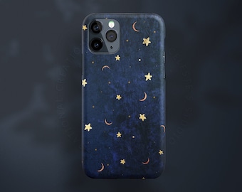 FALL iPhone 15 Case, Personalized, Midnight Blue iPhone 13 Pro Case, Moon Stars iPhone 13 Pro max Case Celestes.Studio©