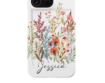 WILDFLOWER iPhone 14 Pro Case, Personalized iPhone 14 Mini Case Floral, iPhone 14 Case Floral Watercolor iPhone Case, Celestes.Studio©