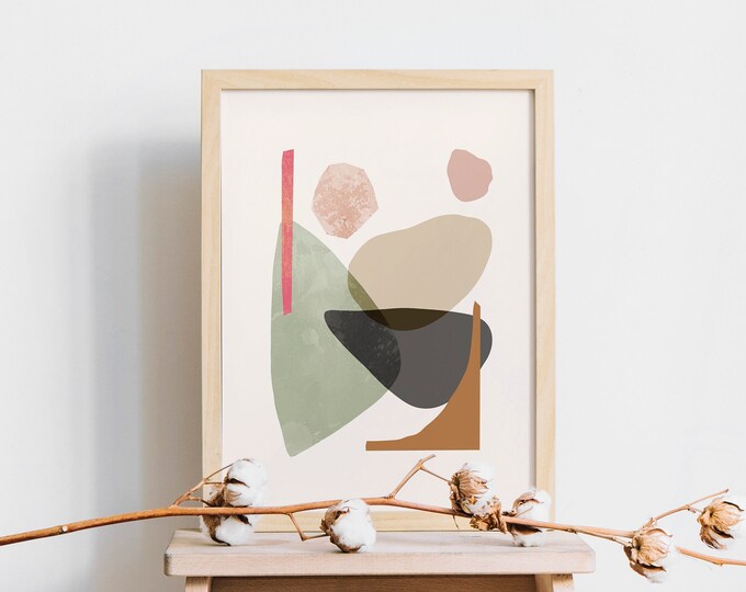 ABSTRACT Mid Century Modern Art Print Living Room Art Prints - Etsy
