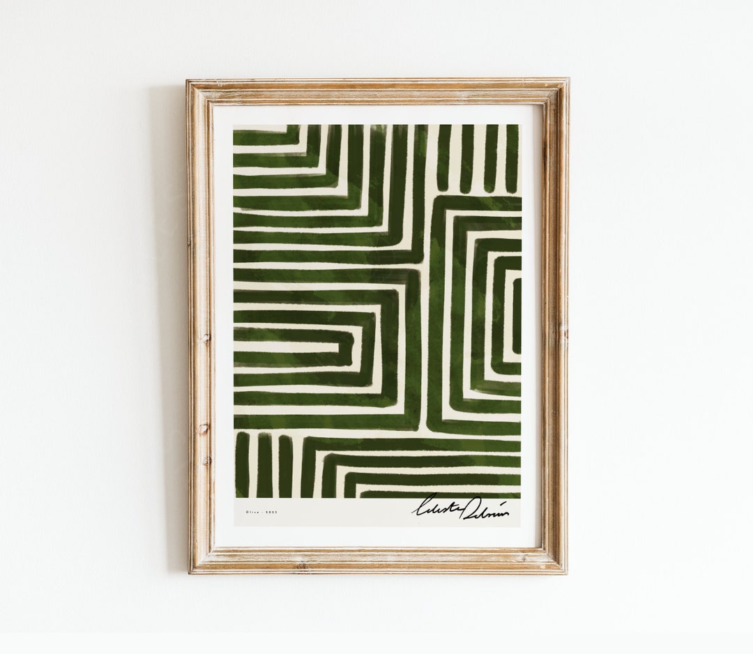 OLIVE GREEN Art Print / Modern Art Prints / Abstract Print / Living