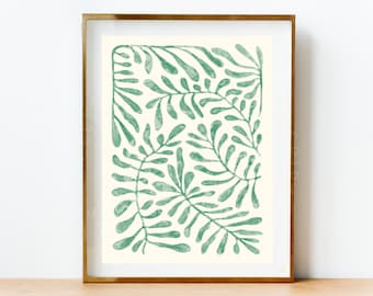 SAGE Green Wall Art / Botanical Posters / Contemporary Art Prints / Floral Art / Living Room Art Print / DIGITAL Download / Celestes.Studio©