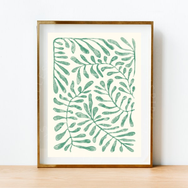 SAGE Green Wall Art / Botanical Posters / Contemporary Art Prints / Floral Art / Living Room Art Print / DIGITAL Download / Celestes.Studio©