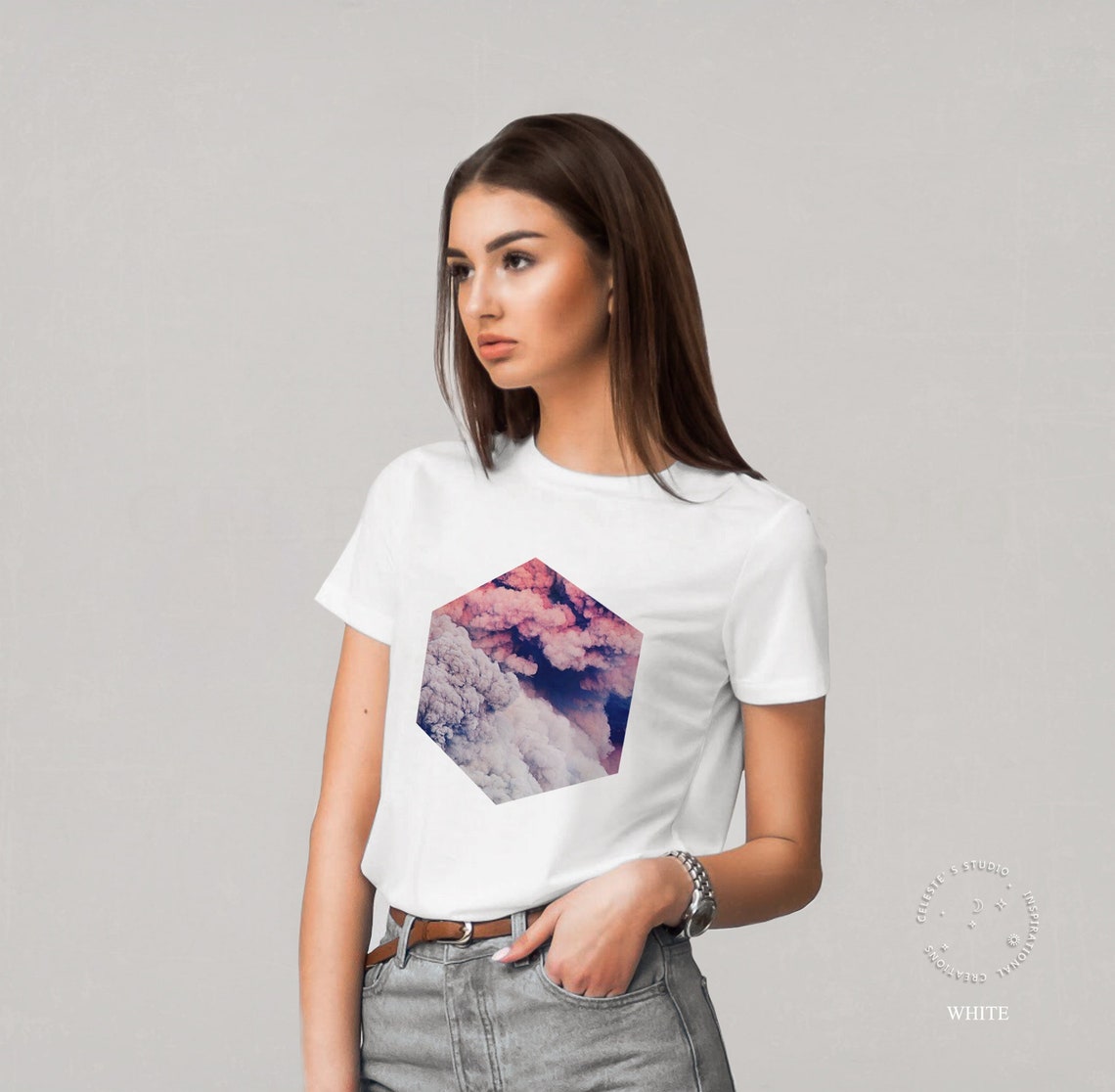 BOHO Graphic Womens tshirt Cute Tshirt Indie TShirt for women Vintage Tshirt CelestesStudio© image 1