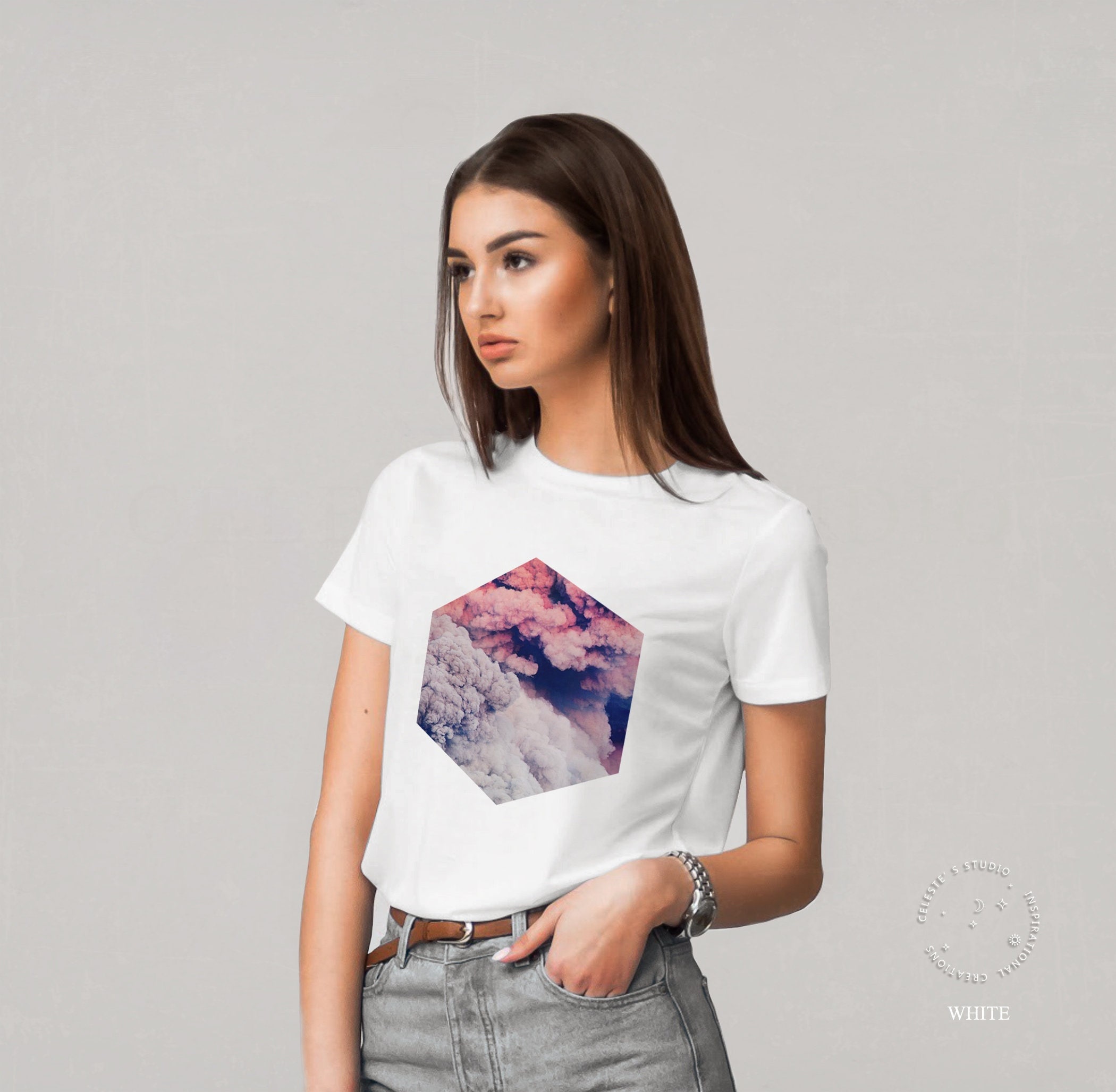 BOHO Graphic Womens tshirt Cute Tshirt Indie TShirt for women Vintage Tshirt CelestesStudio© image 1