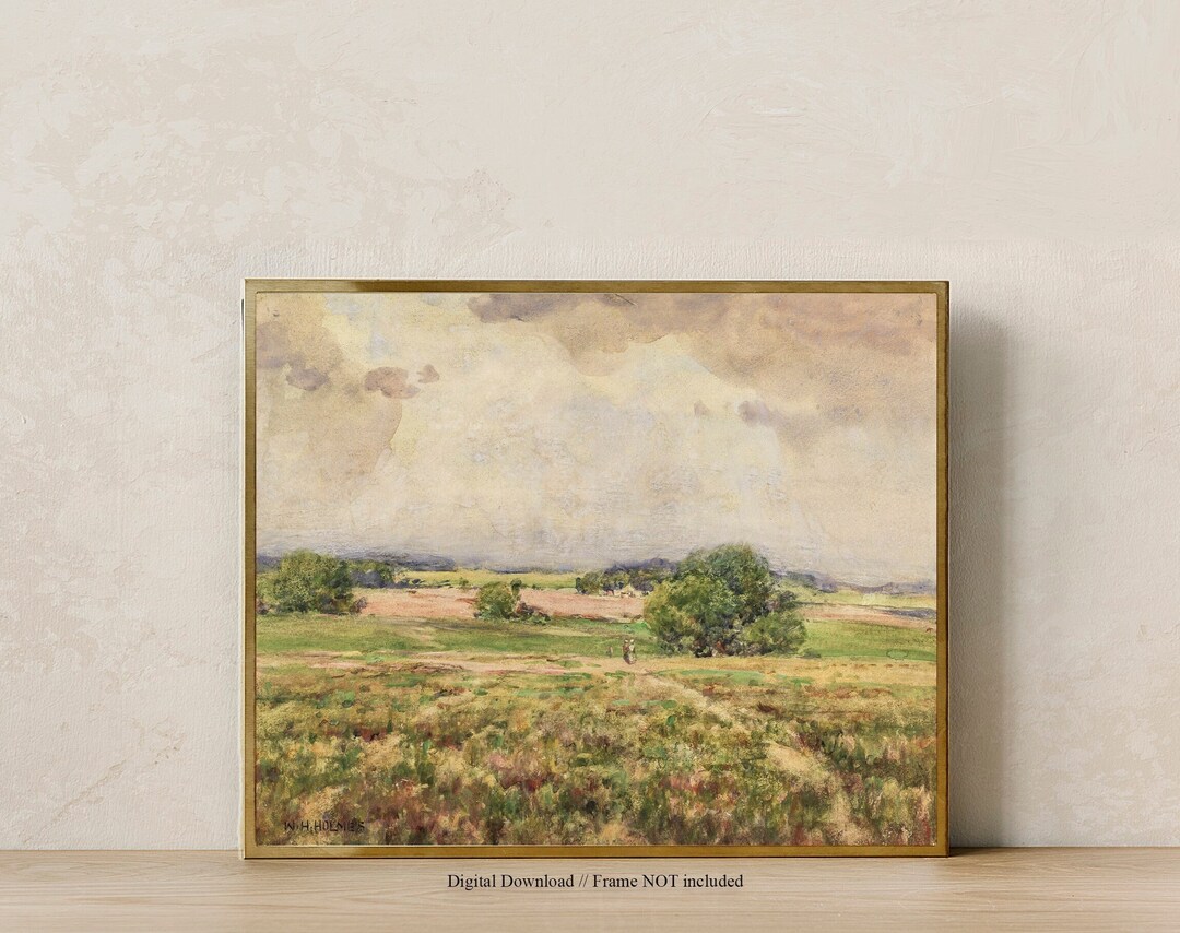 VINTAGE Landscape Wall Art Printable / Summer Landscape Art / Cottage ...