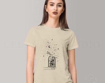 Mom Flower Minimalist Shirt Boho Graphic Womens tshirt | Green Witch Tshirt | Floral TShirt for women | Vintage Tshirt CelestesStudio©