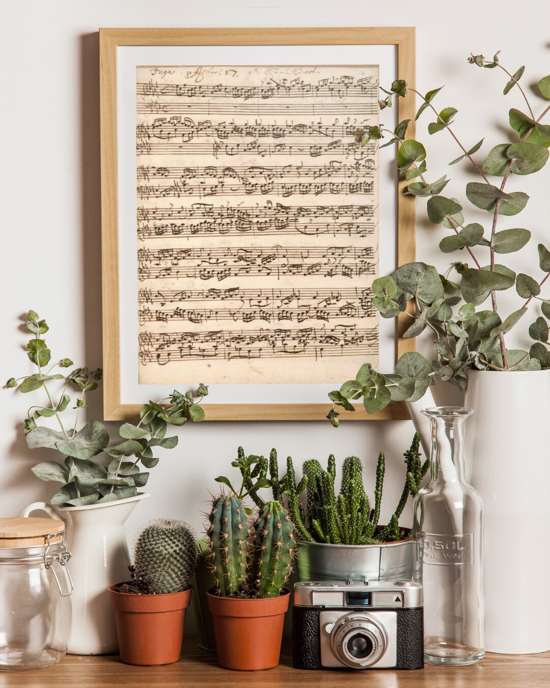 MUSIC SHEET Rustic Art Print / Vintage Prints / Bach Music Art Prints ...