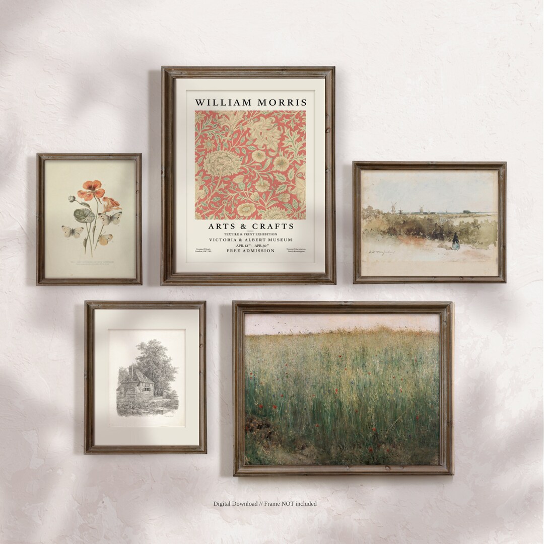 5 FARMHOUSE Decor Art Prints Set of 5 / Antique Country Art Print SET ...