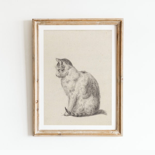 CAT Art Printable / CAT Art Prints Vintage / Farmhouse Decor Gallery Wall Prints / Cottage Art Print / DIGITAL Download / Celestes.Studio©