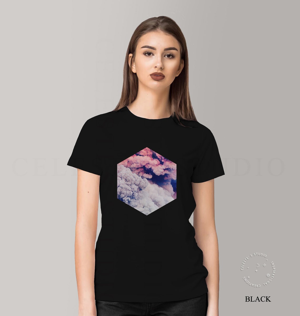 BOHO Graphic Womens tshirt Cute Tshirt Indie TShirt for women Vintage Tshirt CelestesStudio© image 2