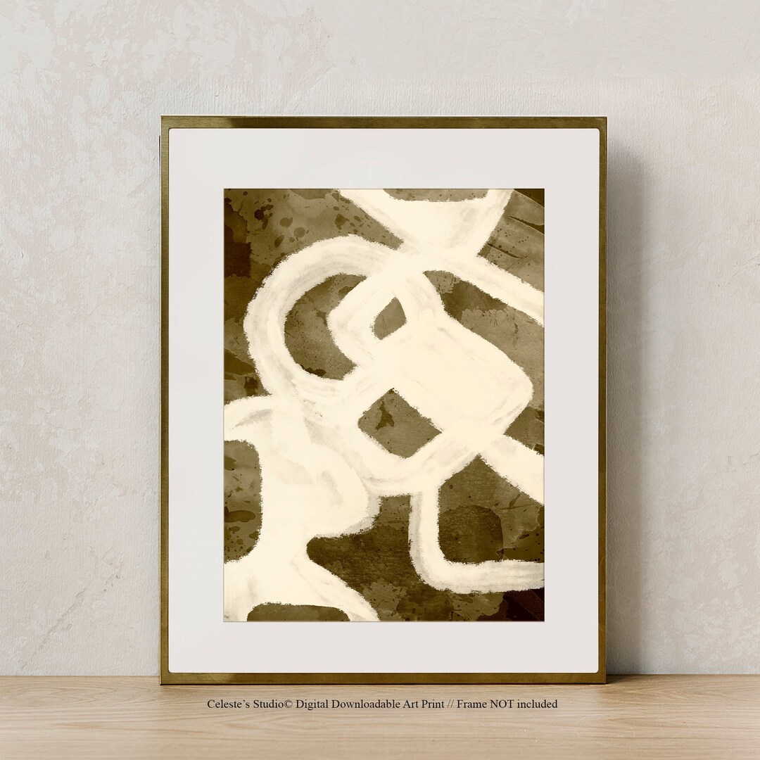 GREEN Art Print, Neutral Living Room Wall Art, Gallery Wall Prints