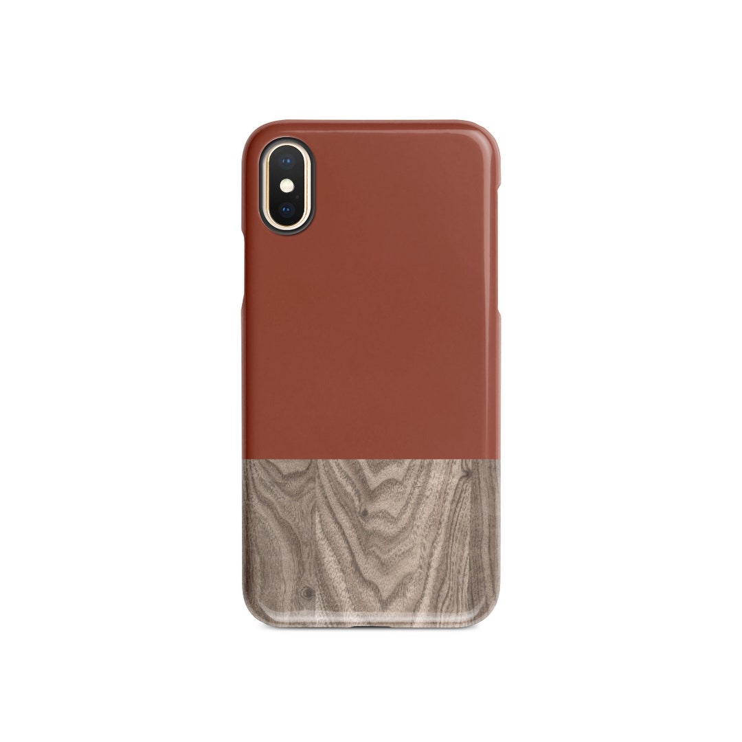 BURNT Orange iPhone 15 Case Wood Print, Fall Phone Cases, Celestes