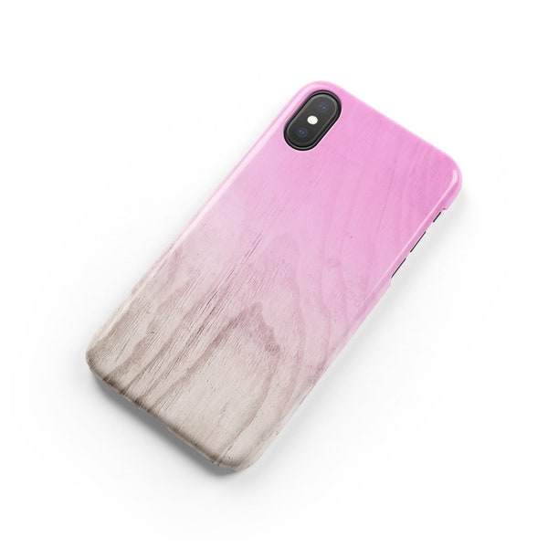 iPhone 15 Case, iPhone 13 Pro Case, NEON Pink Wood Print, Tough Wood Celestes.Studio©,  Floral Bright Fuchsia iPhone 14 Case