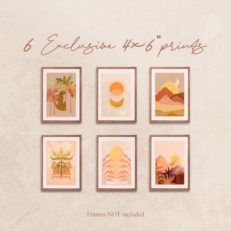 Art Print SET OF 6 Wall Art Prints Jungle Gallery Wall Decor Etsy