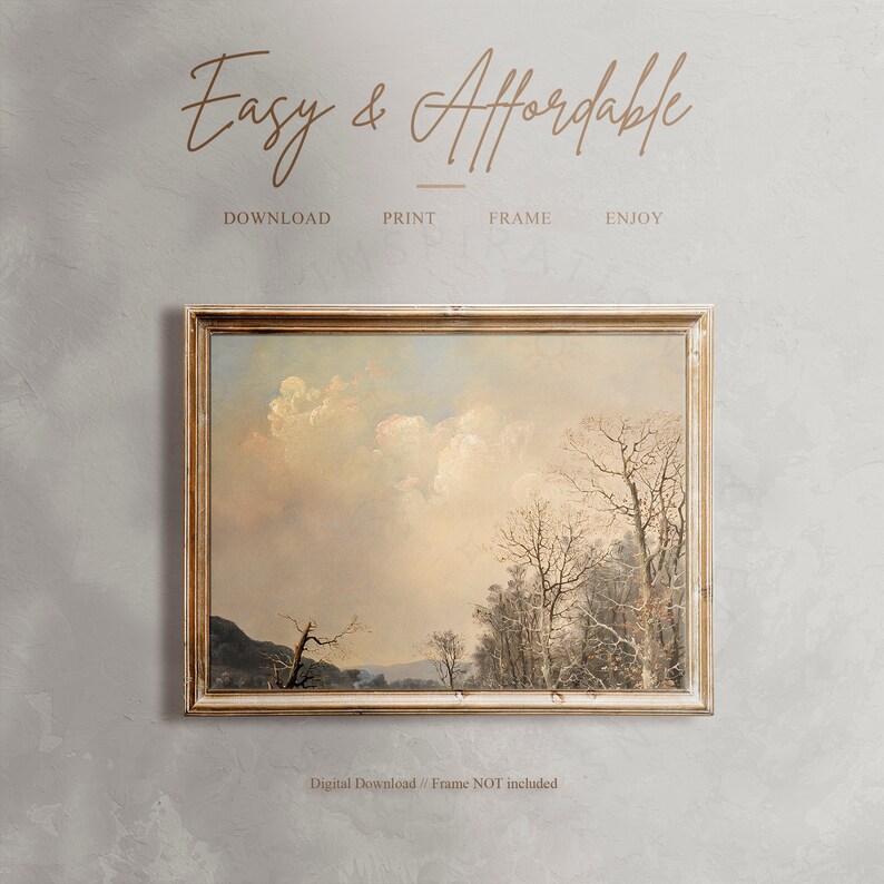 PRINT AT HOME Wall Art Prints / Vintage Winter Wall Decor / Etsy