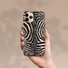 BLACK iPhone 14 Case Clear Celestes Studio© Zebra Print iPhone XS Case Clear, Black iPhone X Case, Animal Print iPhone Xs Max Case Clear 