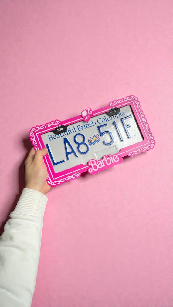 Pink Doll Inspired Popplate | 3D License Plate Frame | Cute Pink