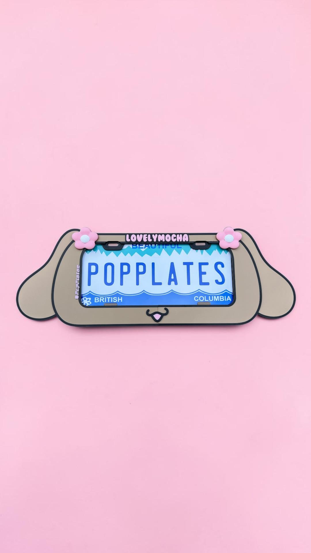 Mocha License Plate Frame โ 3D Kawaii Sanri0 Car Accessory - Etsy