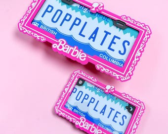 Pink Doll Inspired Popplate | 3D License Plate Frame | Cute Pink