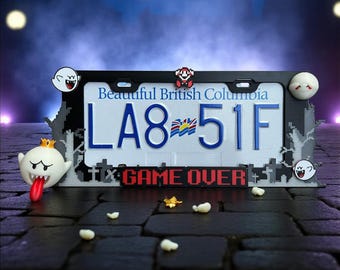 3D Printed King Boo License Plate Frame: Glow in the Dark Car Accessory