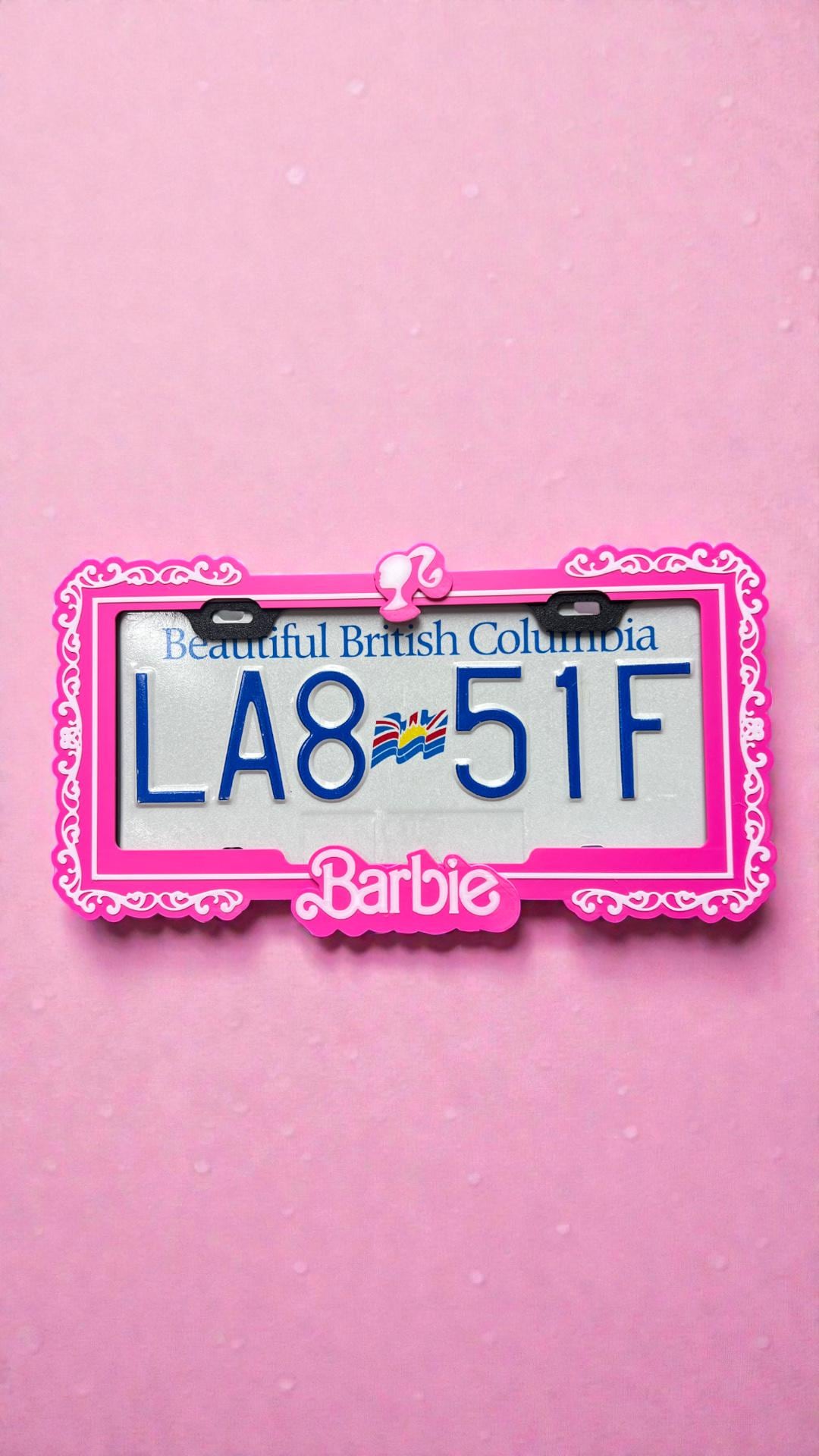 Pink Doll Inspired Popplate | 3D License Plate Frame | Cute Pink