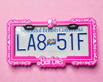 Pink Doll Inspired Popplate | 3D License Plate Frame | Cute Pink