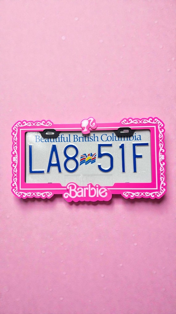Pink Doll Inspired Popplate | 3D License Plate Frame | Cute Pink