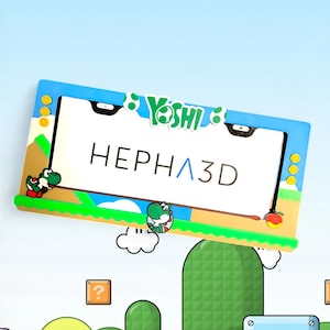 PopPlates — Yoshi-Inspired 3D License Plate Frame - Super Mario Retro Gamer Design
