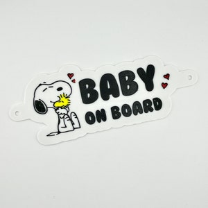 Znak „Baby On Board” Snoopy'ego – uroczy i bezpieczny dodatek do samochodu