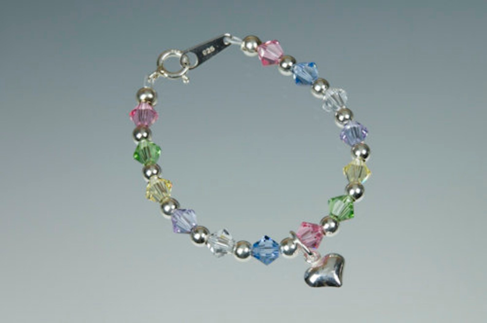 Infant Multi Swarovski Crystala Baby Bracelet Etsy