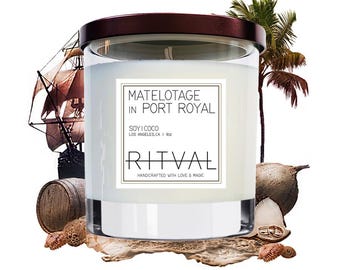 Matelotage in Port Royal: Coconut, Spiced Rum, Pineapple, Cedarwood - 9oz Soy and Coconut Candle