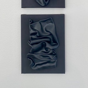 Minimalistic Clay Wall Sculpture On Canvas - 3D Wall Art. Wall Decor. Sculpted Wall Art. Modern Art.