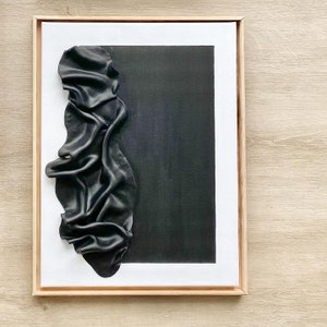 Wall Sculpture. Clay on Canvas. Textured Art. Minimalistic - 3D Wall Art. Wall Decor. Sculpted Wall Art.