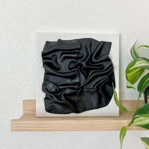 Minimalist Clay Wall Sculpture On Canvas - 3D Wall Art. Wall Decor. Sculpted Wall Art. 10*10 inch