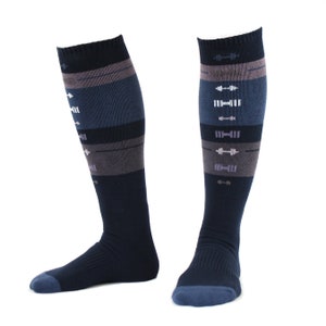 Women&#39;s performance deadlift knee high sock - Rainy Shore