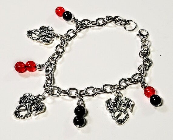 Dragon Charm Bracelet Handmade Etsy Canada