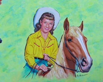 Al Andersen original cover art Janet Lemon Adventure at Two Rivers