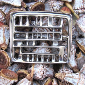 Large silver David Andersen brutalist brooch