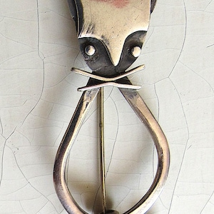 Whimsical Taxco Mexican cat brooch Delfino 60ies