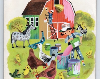 Original gouache illustration for Little Golden Book &#39;Colors are nice&#39; by Leonard Shortall, 1962.