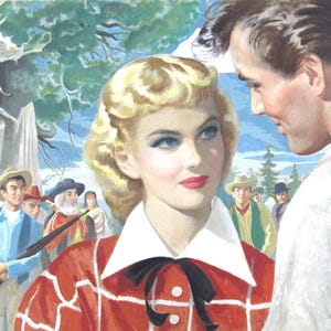 Illustration originale d'Al Rossi des années 50, Jason Lee et Anna Maria Pittman