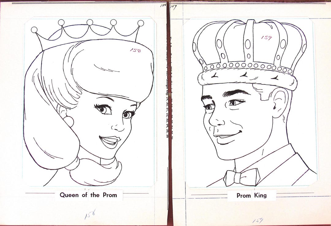 disegni da colorare originali di Barbie, anni '60, tema del