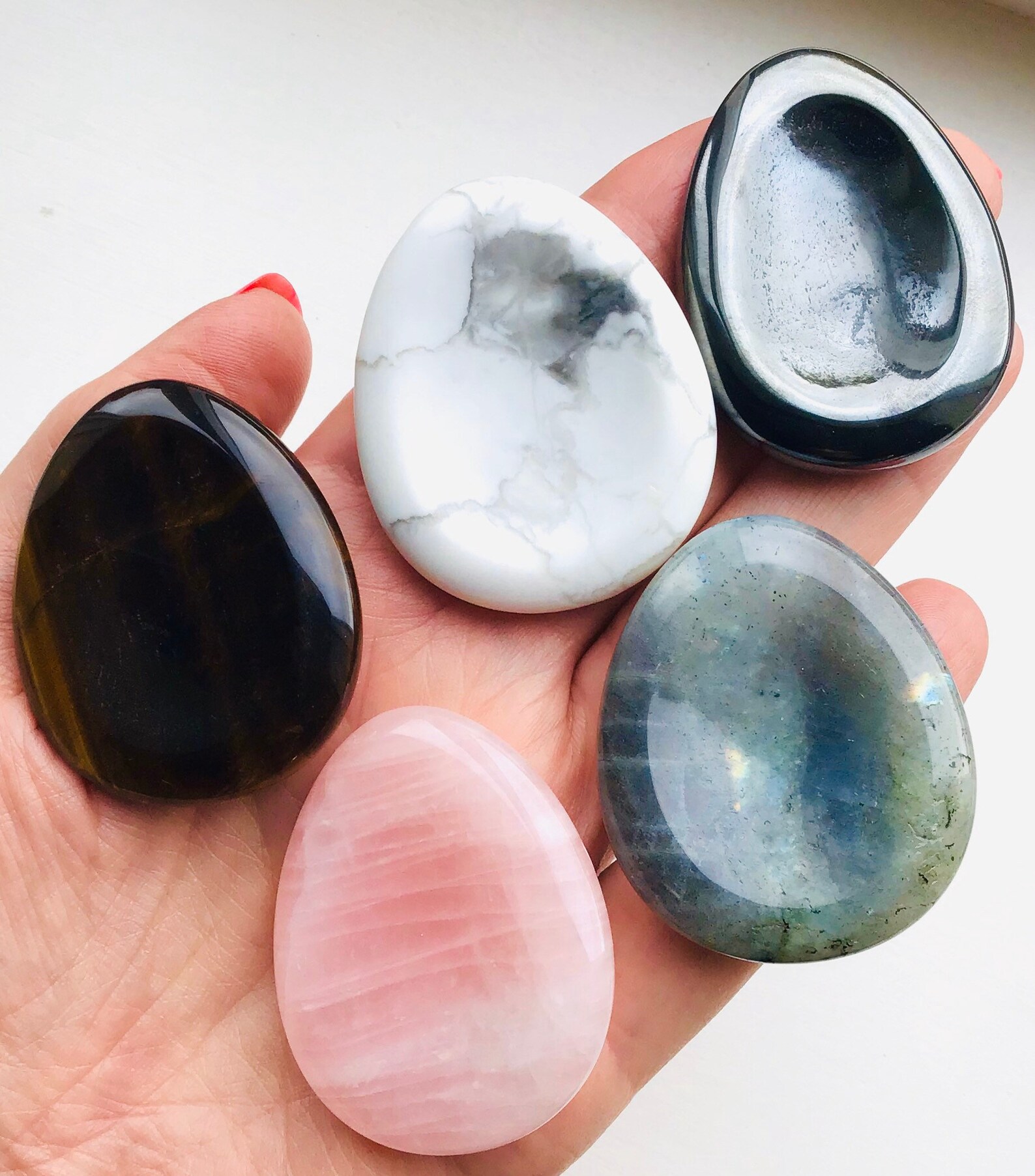 Worry Stone Stress Crystal Thumb Stone Crystal Worry Etsy