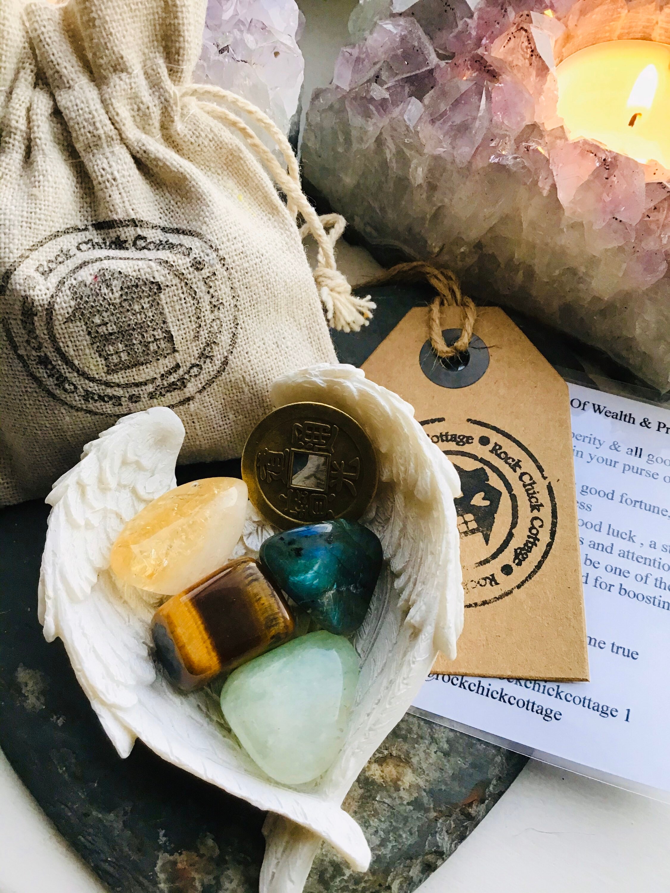 Crystal Wealth & Prosperity set Crystals for Wealth Wealth Etsy