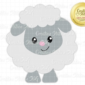 SVG Lamb Baby Easter Cut File for HTV Vinyl and Paper Scrapbooking png, eps, dxf, vecteur