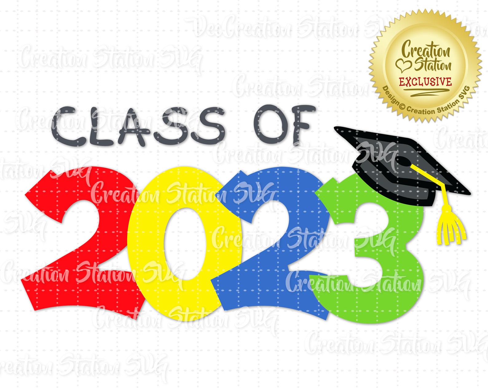 SVG Class of 2023 Graduation Graduate Cap and Gown Cut File Etsy