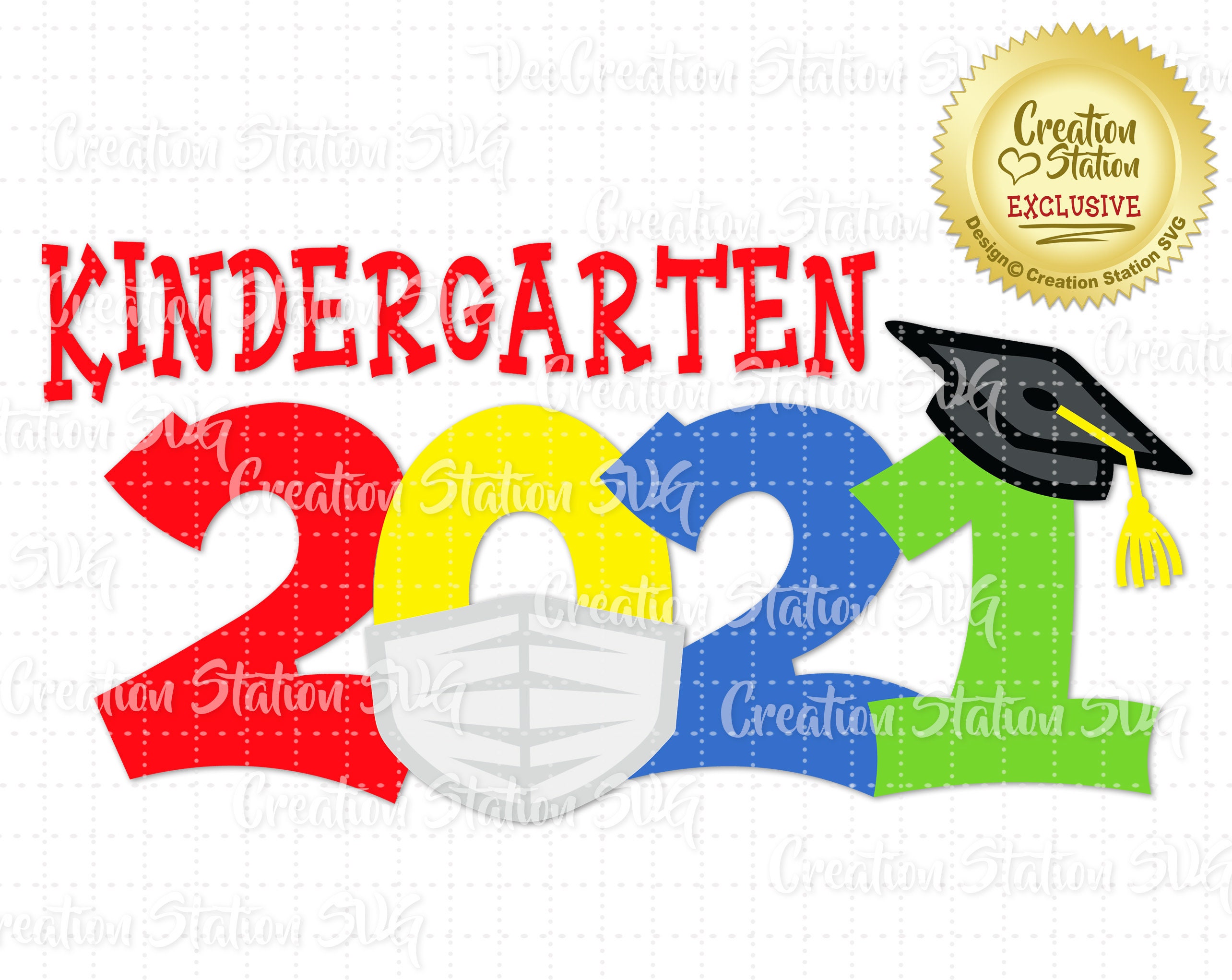 Download SVG Kindergarten Class of 2021 Face Mask Graduation ...