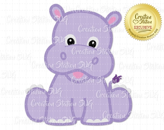 Download Svg Zoo Baby Hippo Cut File For Htv Vinyl And Paper Etsy