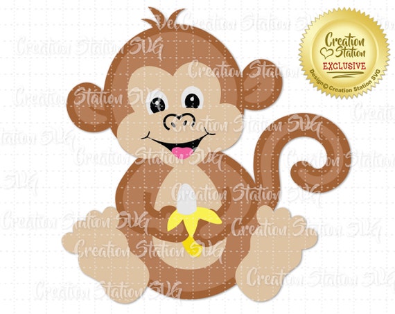 Free Baby Monkey Svg Free SVG PNG EPS DXF File